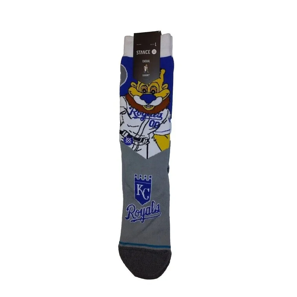 Stance Kansas City Royals MLB Royals Mascot Socks Large Men's 9-13 NWT